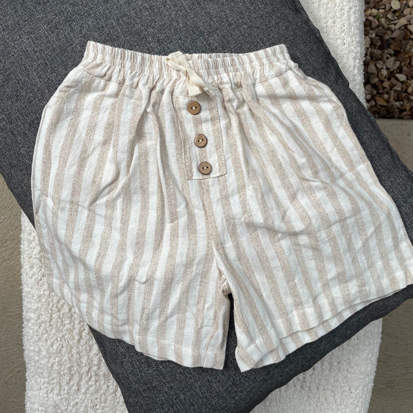 Striped Linen Shorts