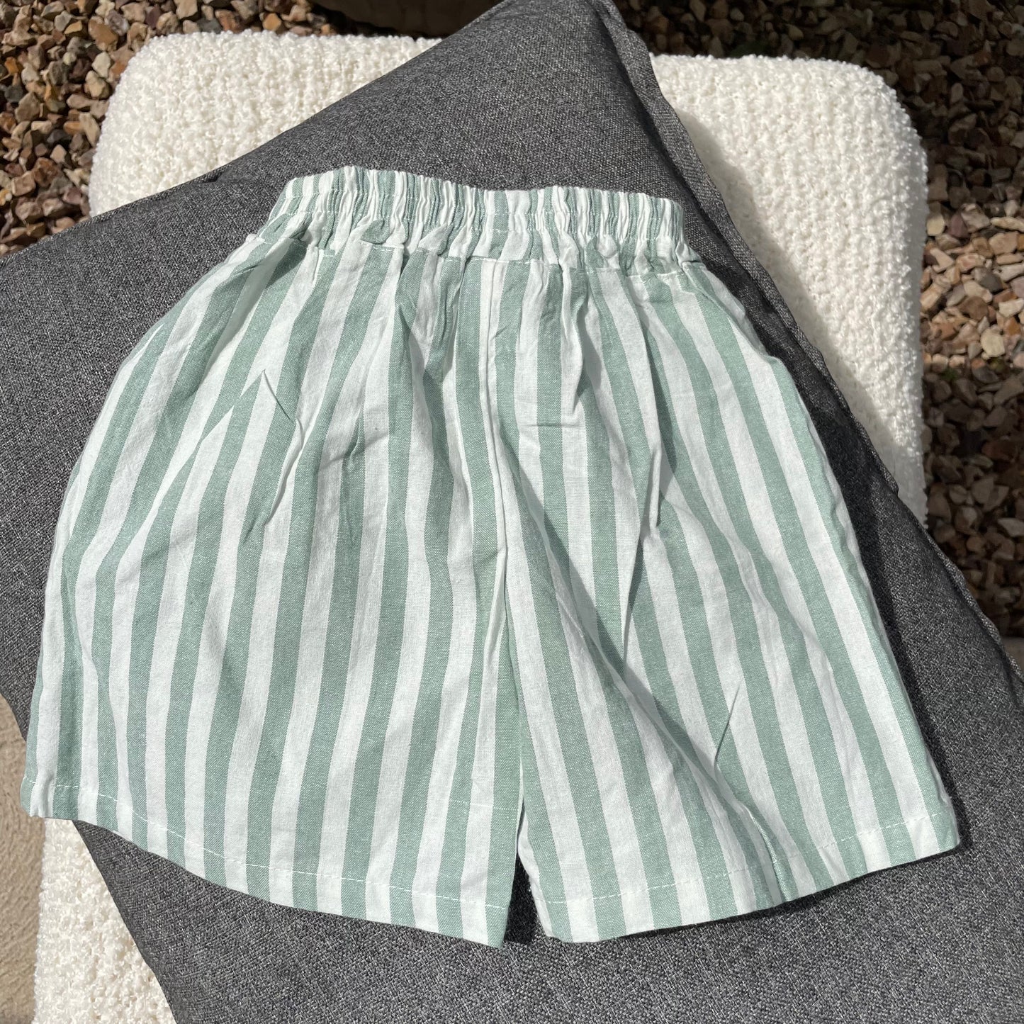 Striped Linen Shorts