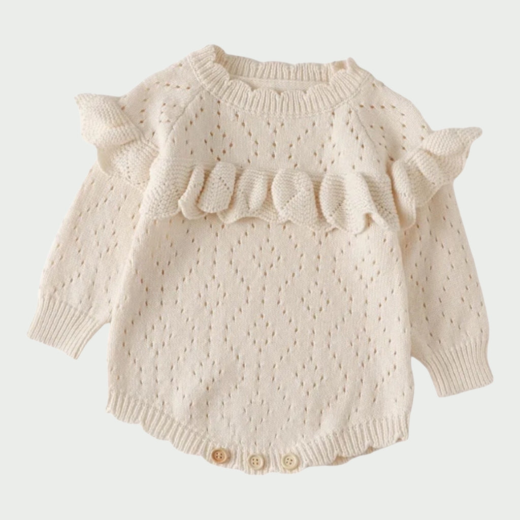 LCBY Ruffle Knit Romper