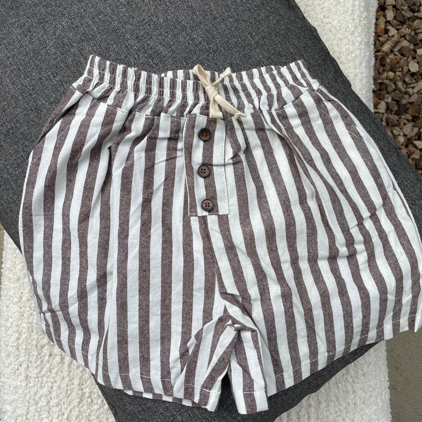 Striped Linen Shorts