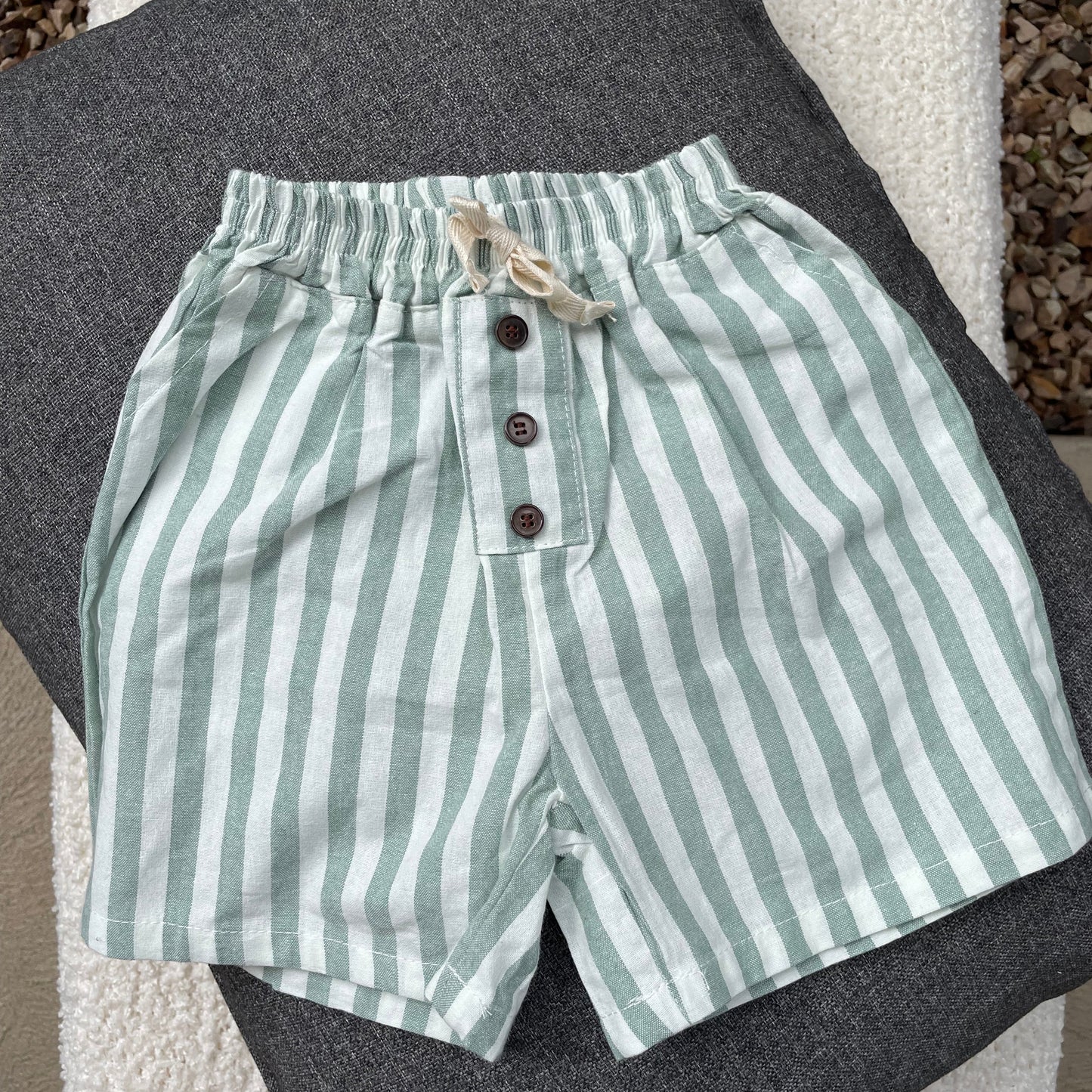 Striped Linen Shorts